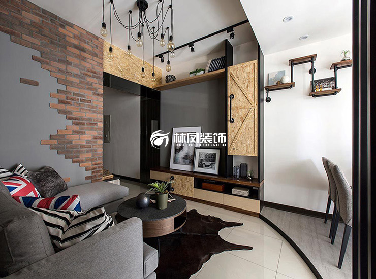 工業風不吊頂裝修效果圖