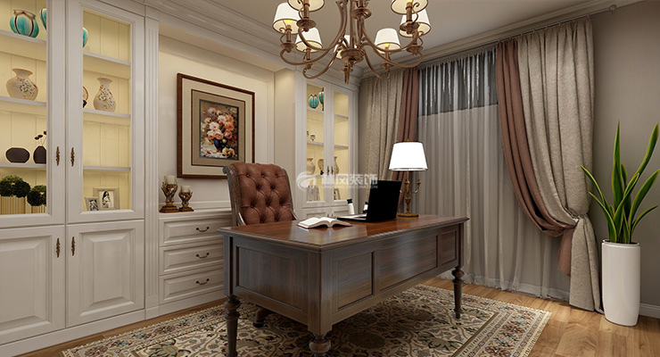 林鳳裝飾書(shū)房燈具選擇裝修效果圖