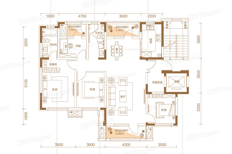 億博隆河谷118㎡戶(hù)型圖