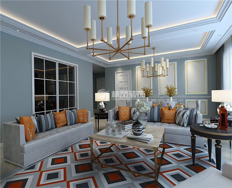 華潤(rùn)置地長(zhǎng)安里-150平- 北歐風(fēng)格-客廳 (3).jpg