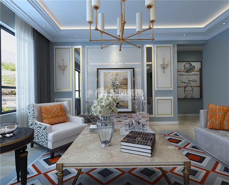 華潤(rùn)置地長(zhǎng)安里-150平- 北歐風(fēng)格-客廳 (5).jpg