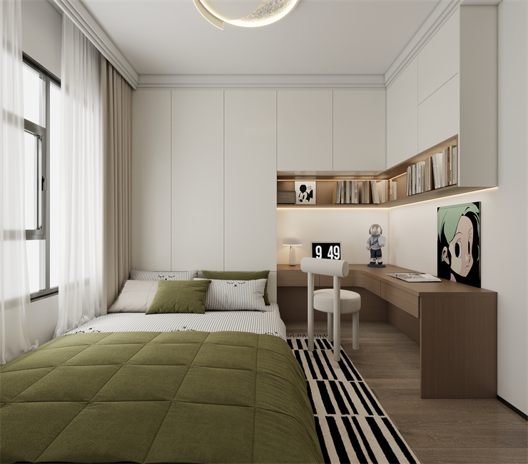 孟凡玉設計-恒大半島天境-95平米-現代風格-次臥室.jpg